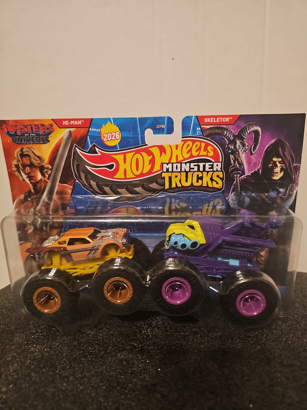 Mattel Hot Wheels Monster Trucks 2-Pack - Yellow, Orange & Purple